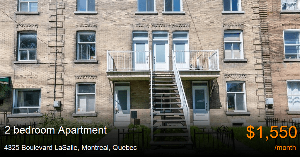 4325 Boulevard LaSalle, Montreal Apartment for Rent B170268