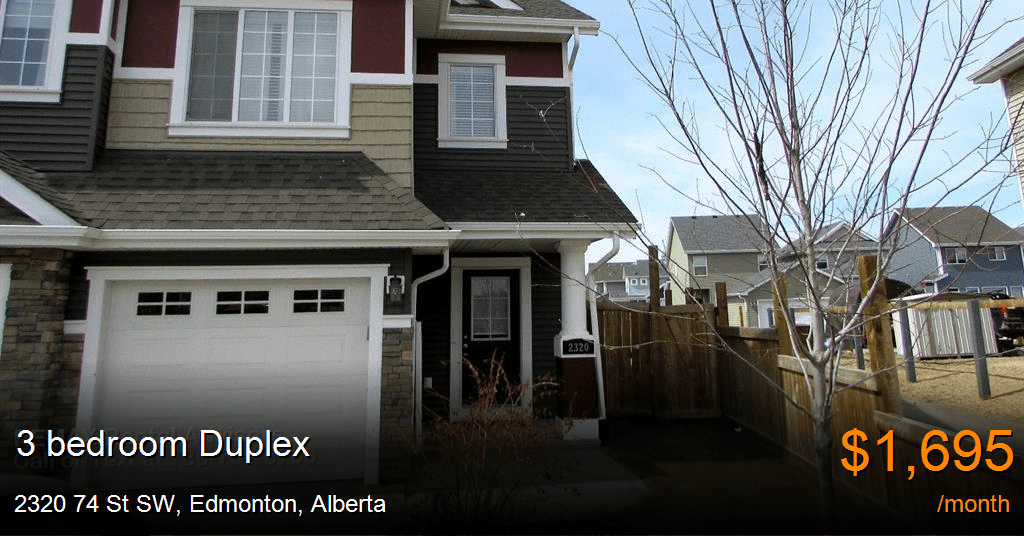 2320 74 st sw, edmonton Duplex for Rent