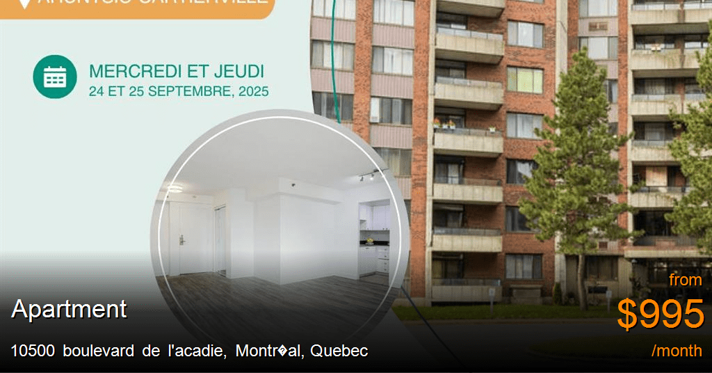 10500 boulevard de l'acadie, montr al Apartment for Rent