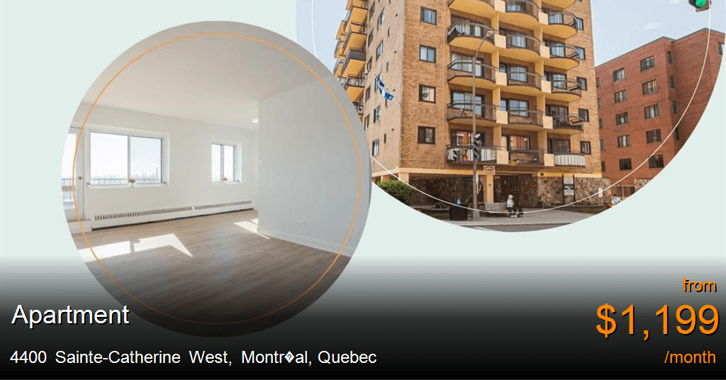 4400 saintecatherine west, montr al Apartment for Rent