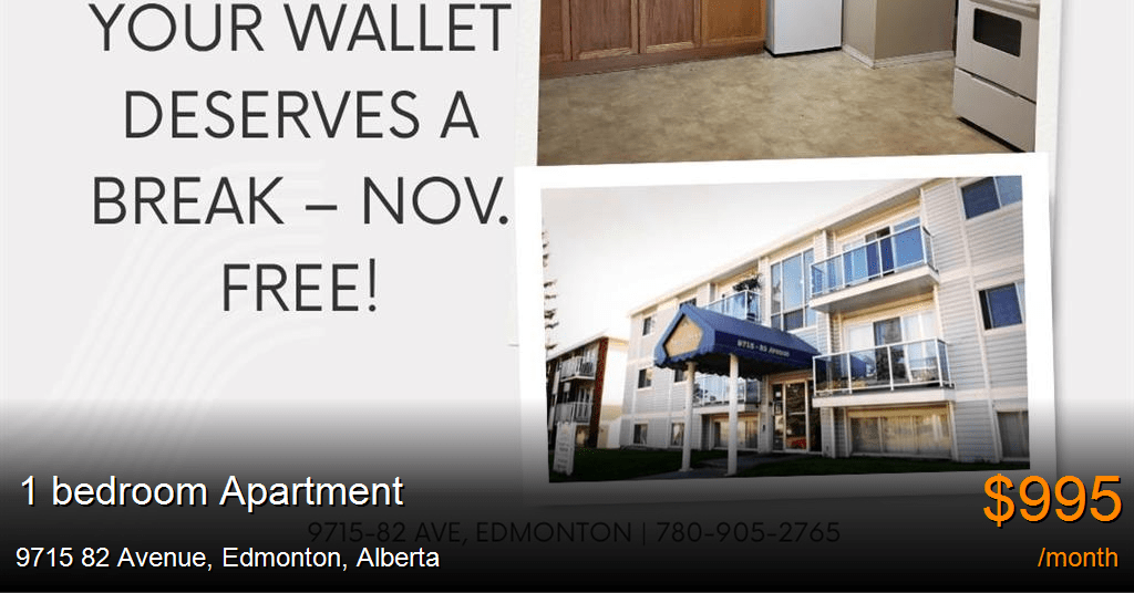 9715 82 avenue, edmonton Apartment for Rent