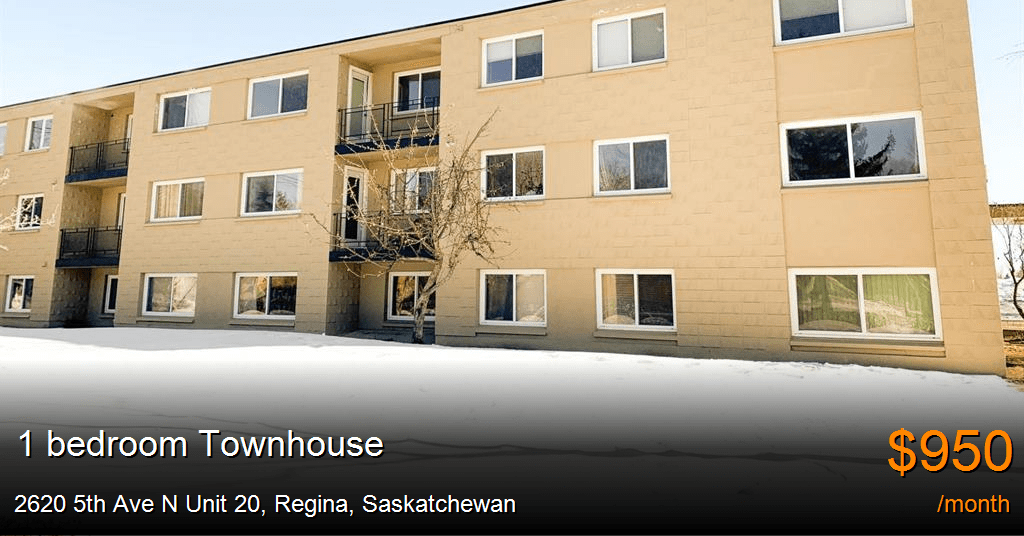 2620 5th ave n unit 20, regina Townhouse for Rent
