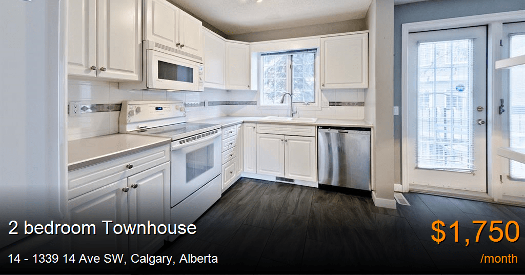 14 1339 14 ave sw, calgary Townhouse for Rent