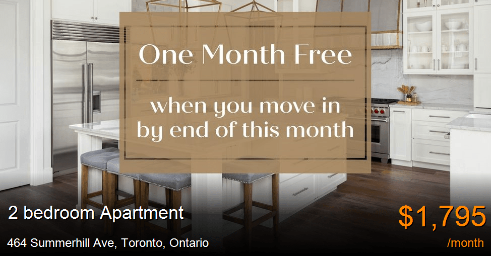 464 summerhill ave, toronto Apartment for Rent