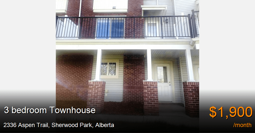 2336 aspen trail, sherwood park Townhouse for Rent