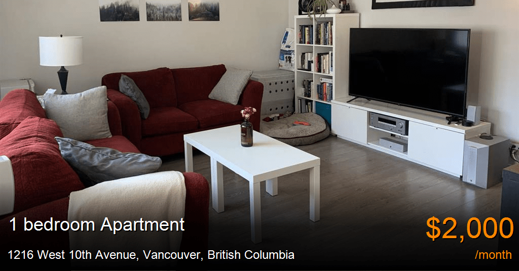 1216 west 10th avenue, vancouver Apartment for Rent