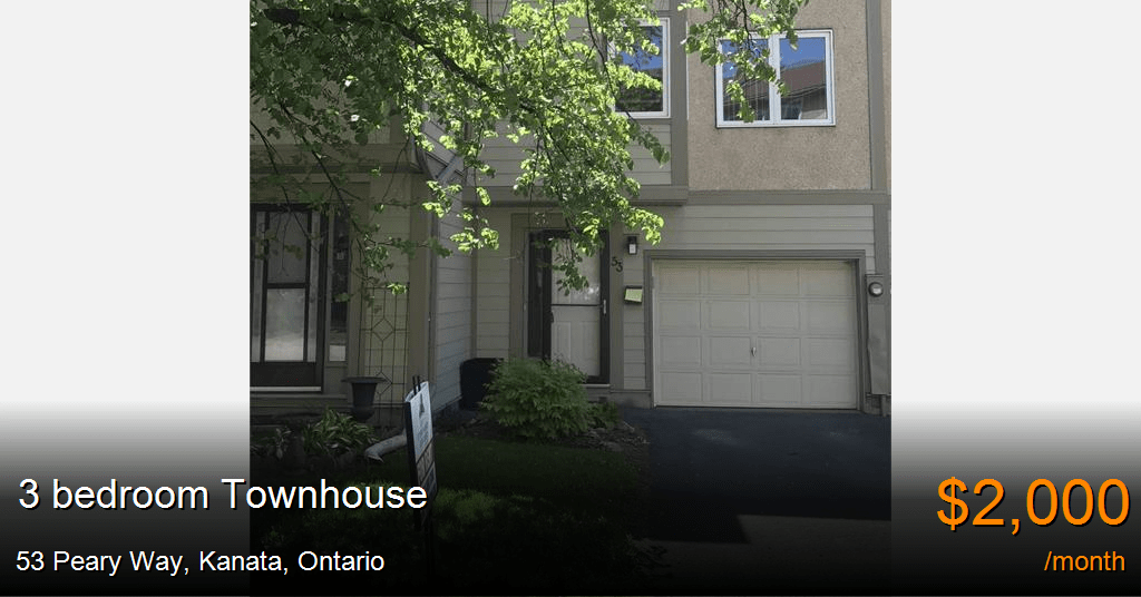 53 peary way, kanata Townhouse for Rent