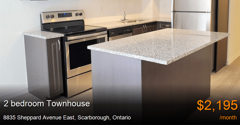 8835 sheppard avenue east, scarborough Townhouse for Rent