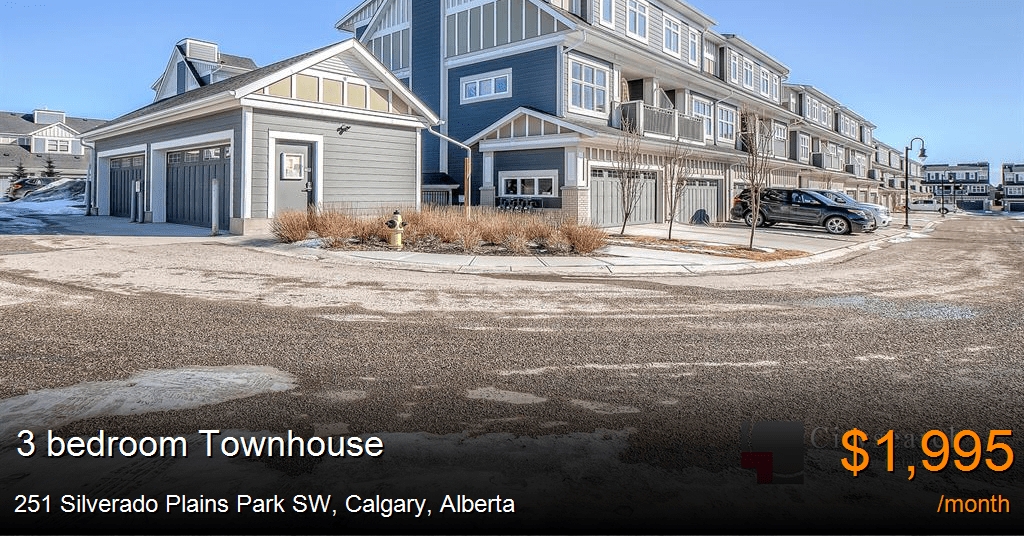 251 silverado plains park sw, calgary Townhouse for Rent