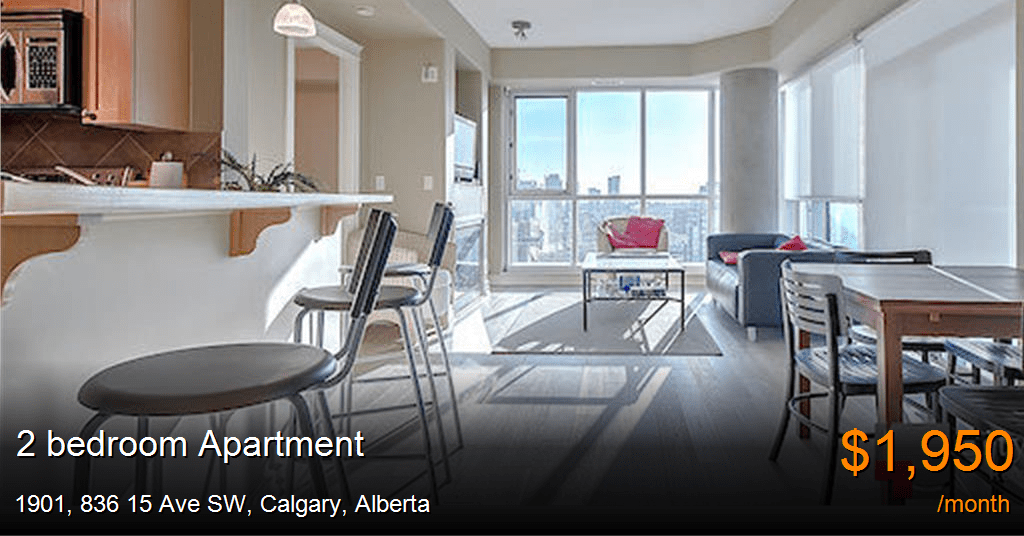1901, 836 15 ave sw, calgary Apartment for Rent