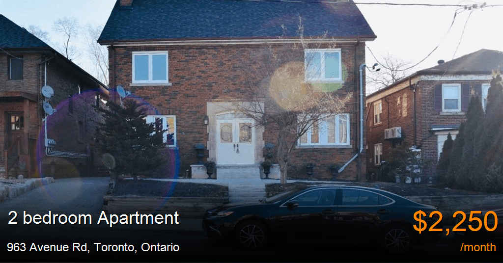 963 avenue rd, toronto Apartment for Rent