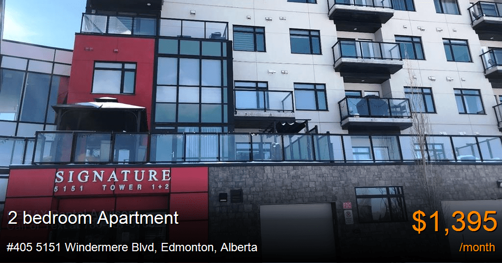 405 5151 windermere blvd, edmonton Apartment for Rent