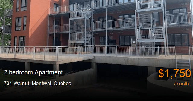 734 walnut, montr al Apartment for Rent