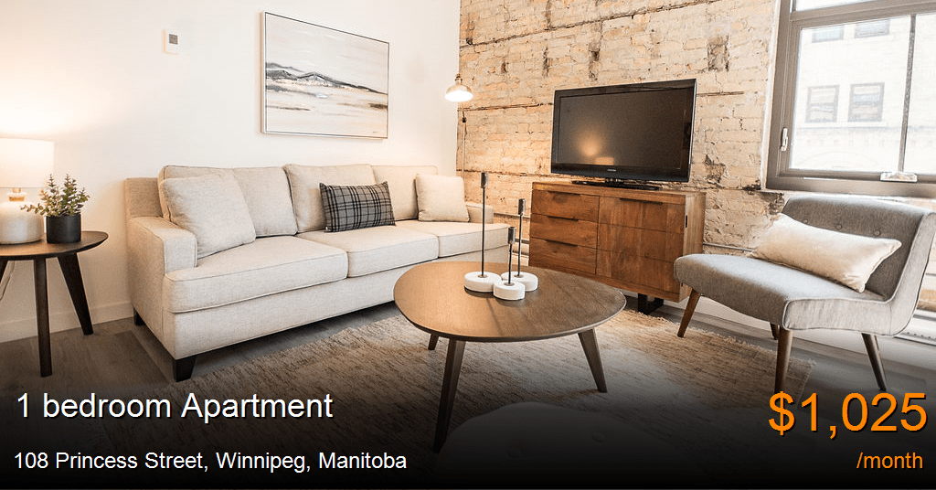 108 princess street, winnipeg Apartment for Rent