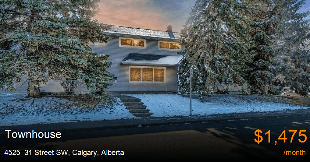 4525 31 street sw, calgary Townhouse for Rent