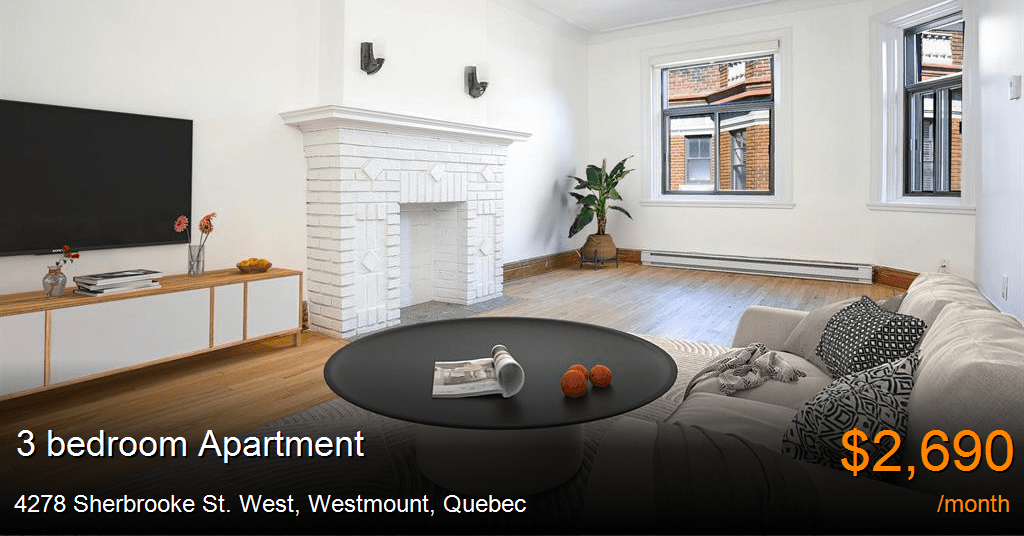 4278 sherbrooke st. west, westmount Apartment for Rent