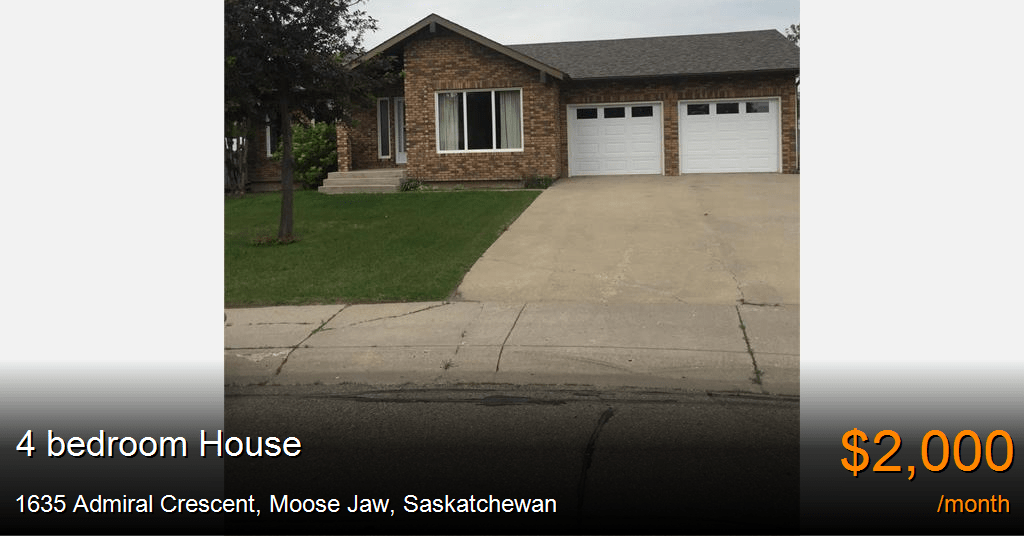 1635 admiral crescent, moose jaw House for Rent