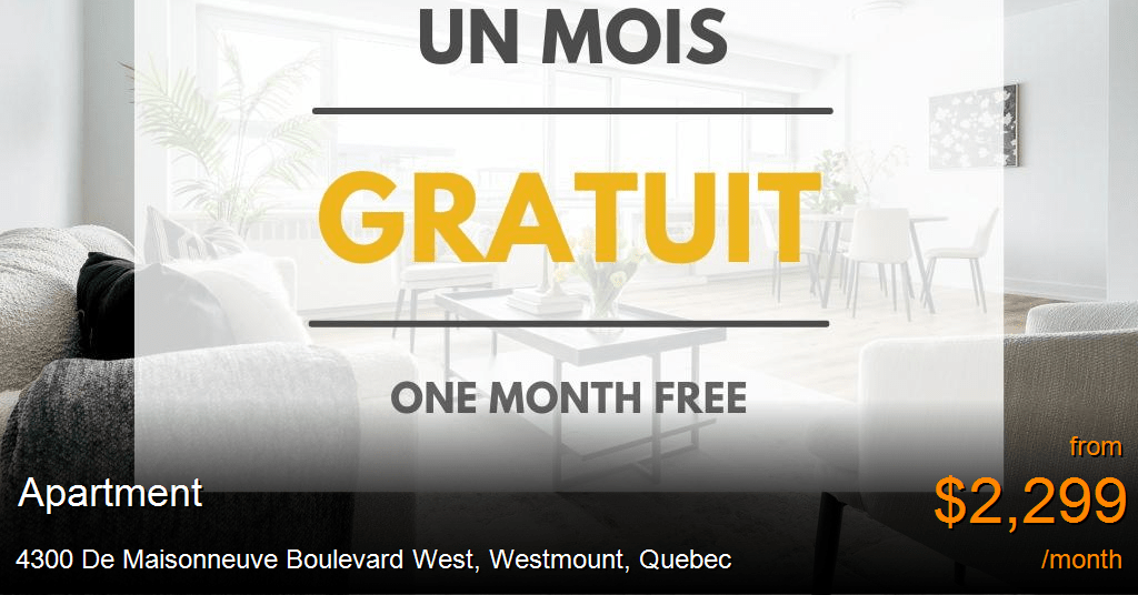 4300 de maisonneuve boulevard west, westmount Apartment for Rent