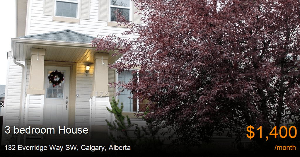 132 everridge way sw, calgary House for Rent