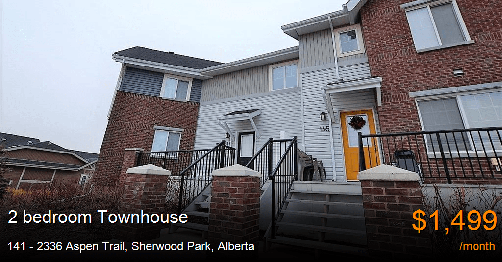 141 2336 aspen trail, sherwood park Townhouse for Rent