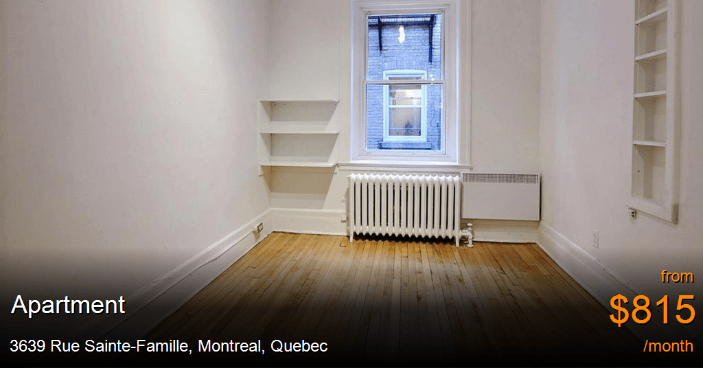 3639 rue saintefamille, montreal Apartment for Rent