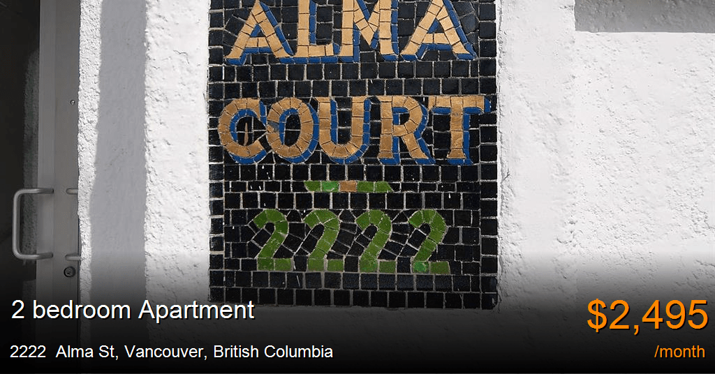 2222 alma st, vancouver Apartment for Rent