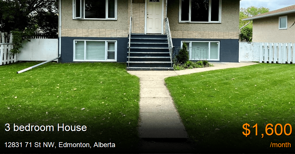 12831 71 st nw, edmonton House for Rent