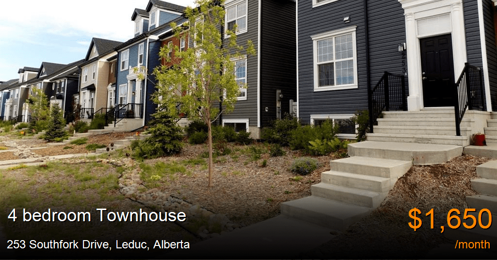 253 southfork drive, leduc Townhouse for Rent