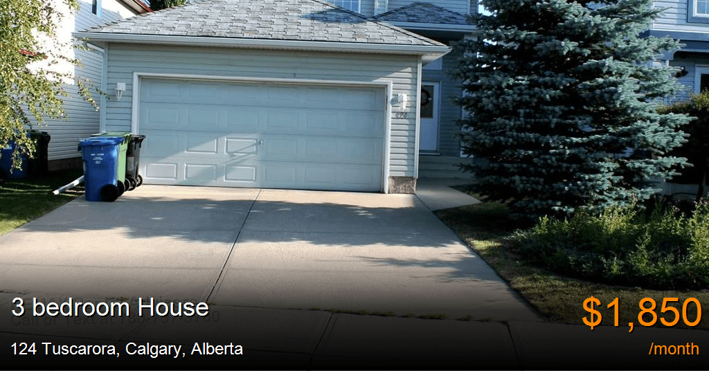 124 tuscarora, calgary House for Rent