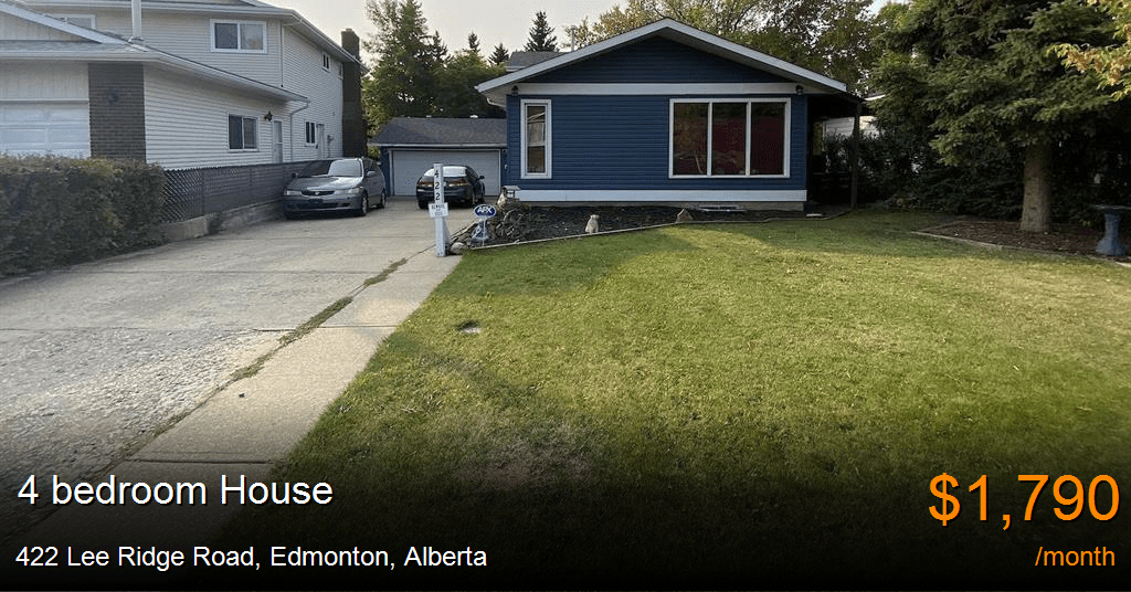 422 lee ridge road, edmonton House for Rent