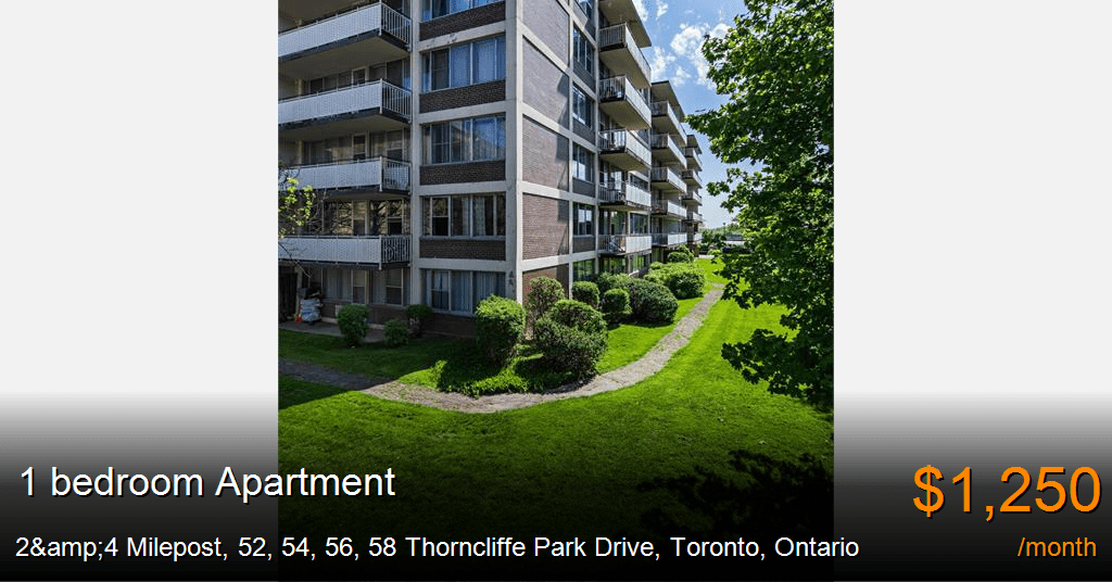 2&4 milepost, 52, 54, 56, 58 thorncliffe park drive, toronto