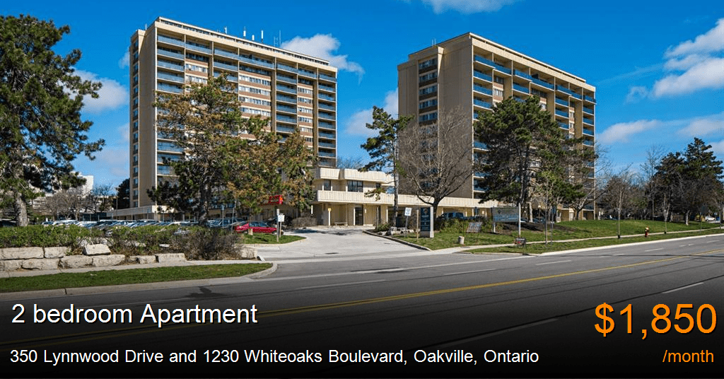 350 lynnwood drive and 1230 whiteoaks boulevard, oakville Apartment for Rent