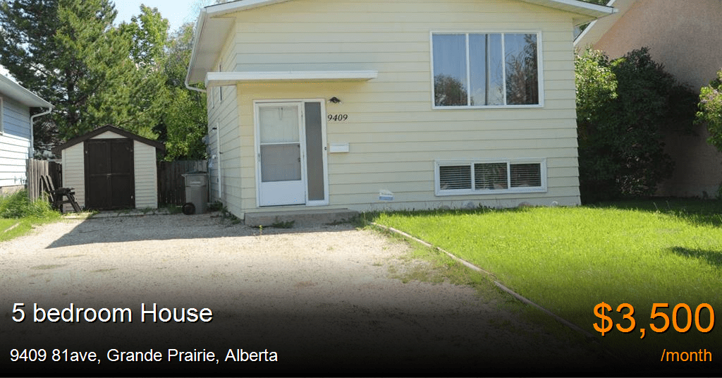 9409 81ave, grande prairie House for Rent