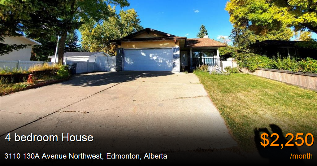3110 130a avenue northwest, edmonton House for Rent
