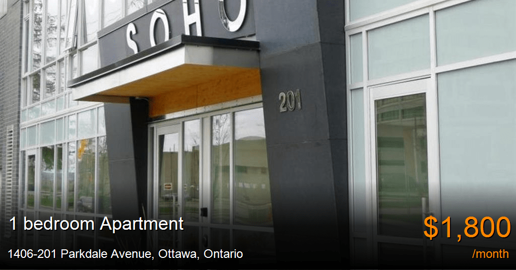 1406201 parkdale avenue, ottawa Apartment for Rent