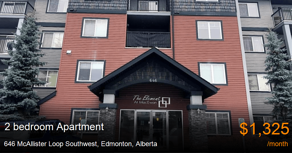 646 mcallister loop southwest, edmonton Apartment for Rent
