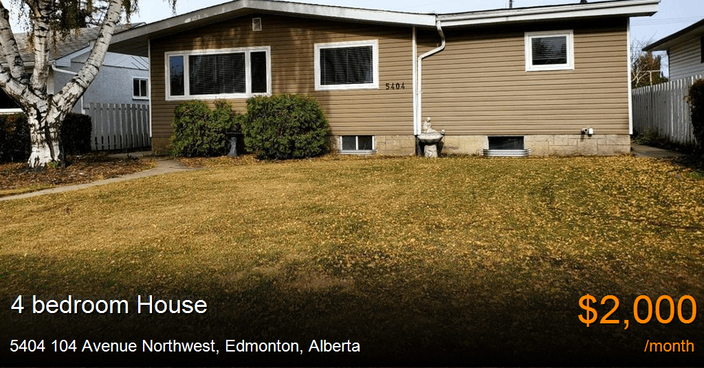 5404 104 avenue northwest, edmonton House for Rent