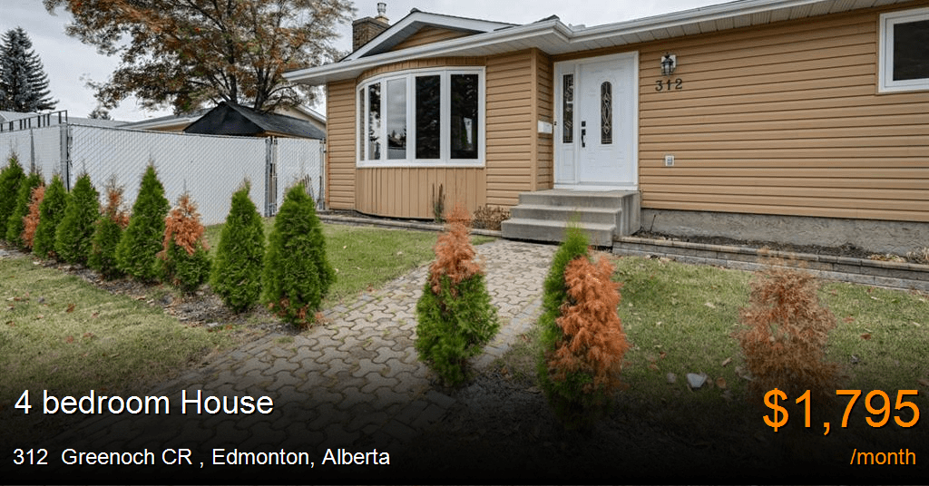 312 greenoch cr, edmonton House for Rent