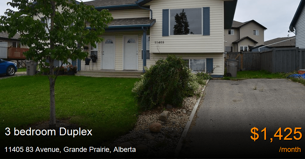 11405 83 avenue, grande prairie Duplex for Rent