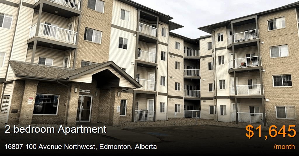16807 100 avenue northwest, edmonton Apartment for Rent