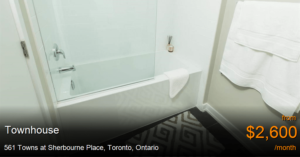 561 towns at sherbourne place, toronto Townhouse for Rent
