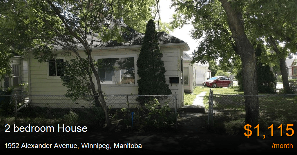1952 alexander avenue, winnipeg House for Rent