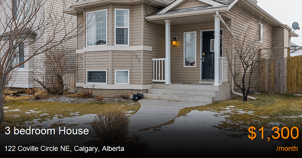 122 coville circle ne, calgary House for Rent