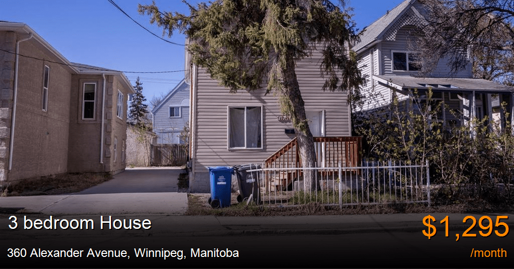 360 alexander avenue, winnipeg House for Rent