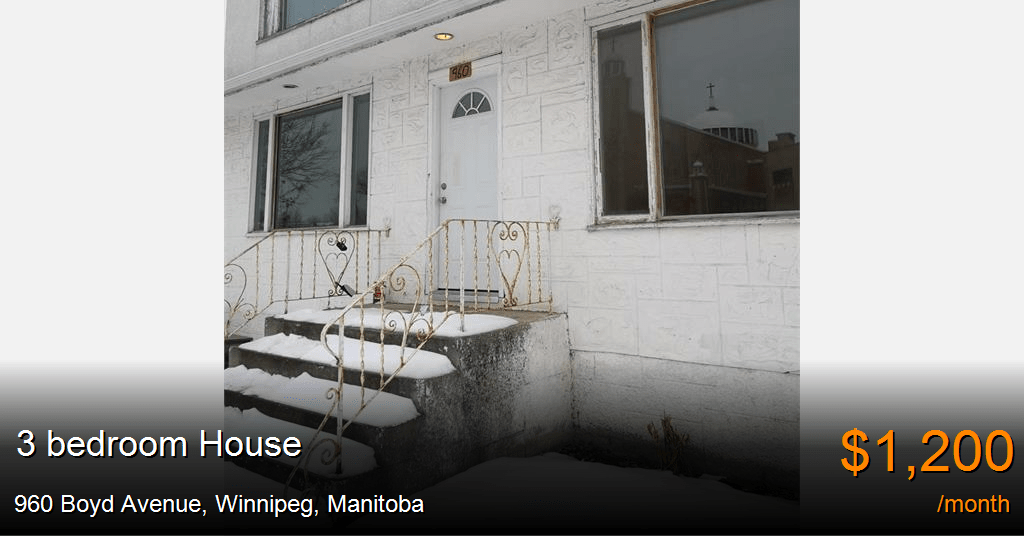 960 boyd avenue, winnipeg House for Rent