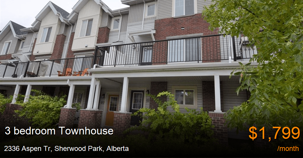 2336 aspen tr, sherwood park Townhouse for Rent