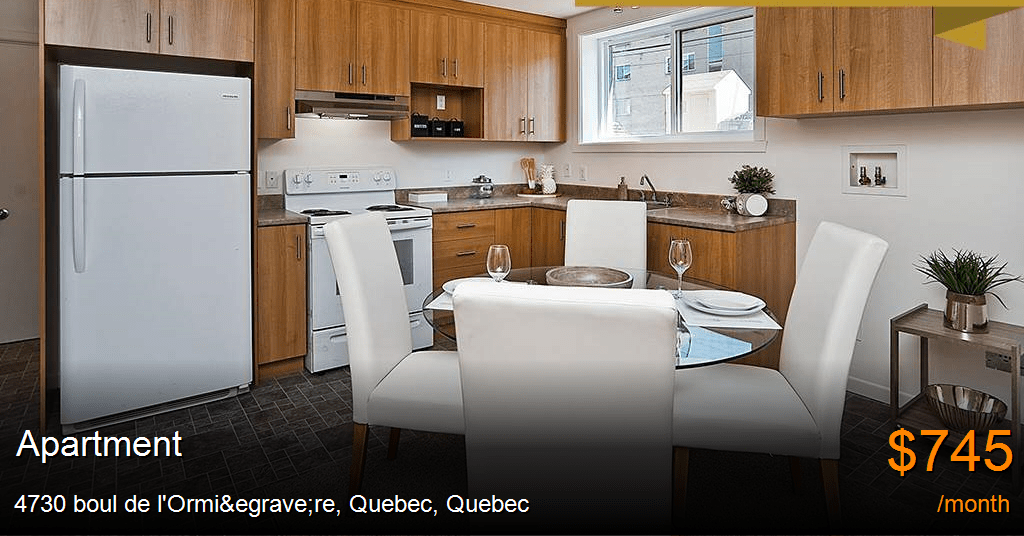 4730 boul de l'ormière, quebec Apartment for Rent