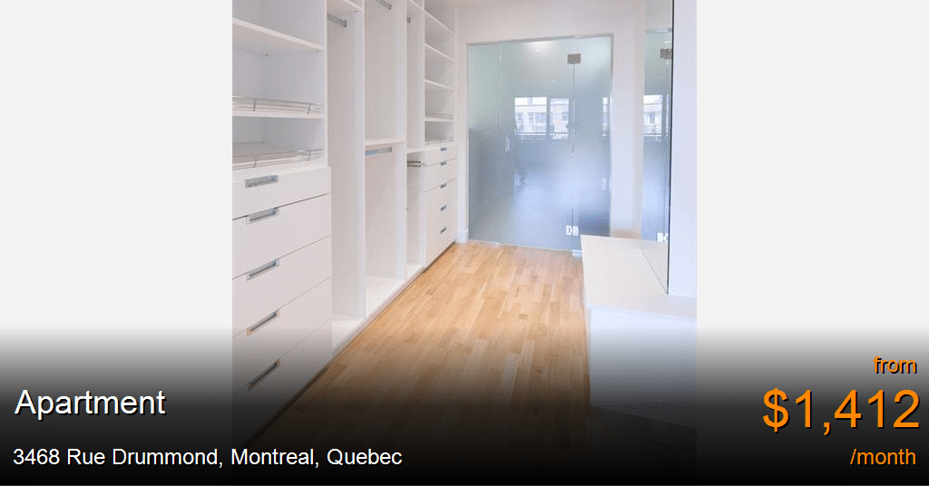 3468 rue drummond, montreal Apartment for Rent