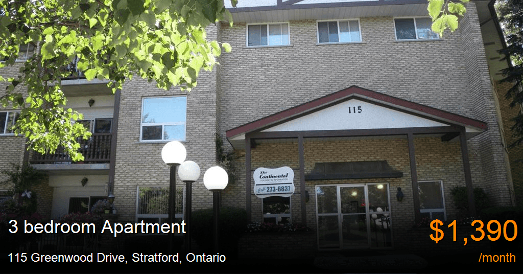 115 greenwood drive, stratford Apartment for Rent