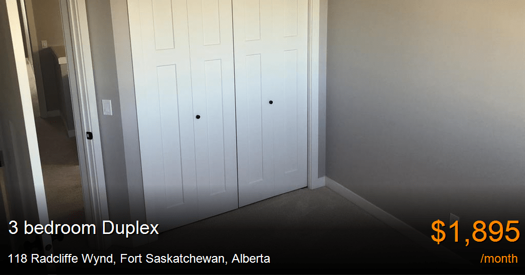 118 radcliffe wynd, fort saskatchewan Duplex for Rent